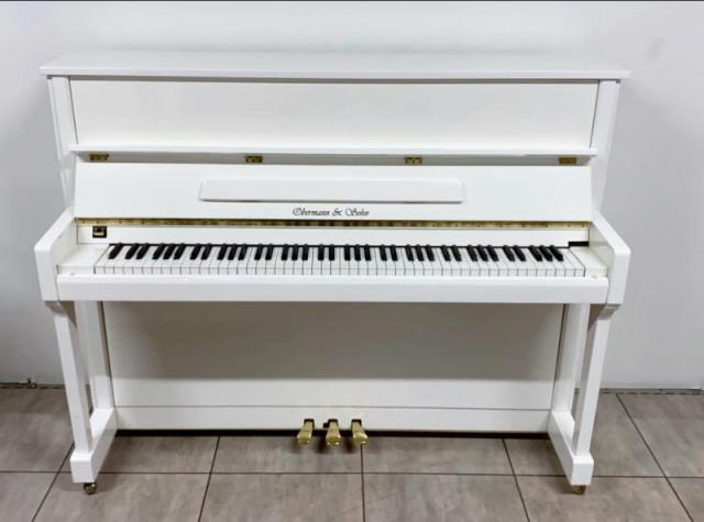 Piano droit Obermann & Sohn blanc