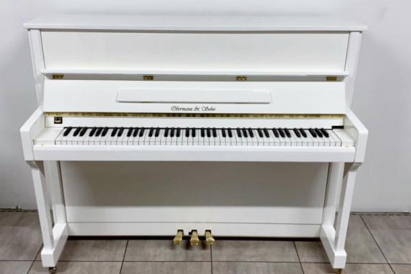 Piano droit Obermann & Sohn blanc